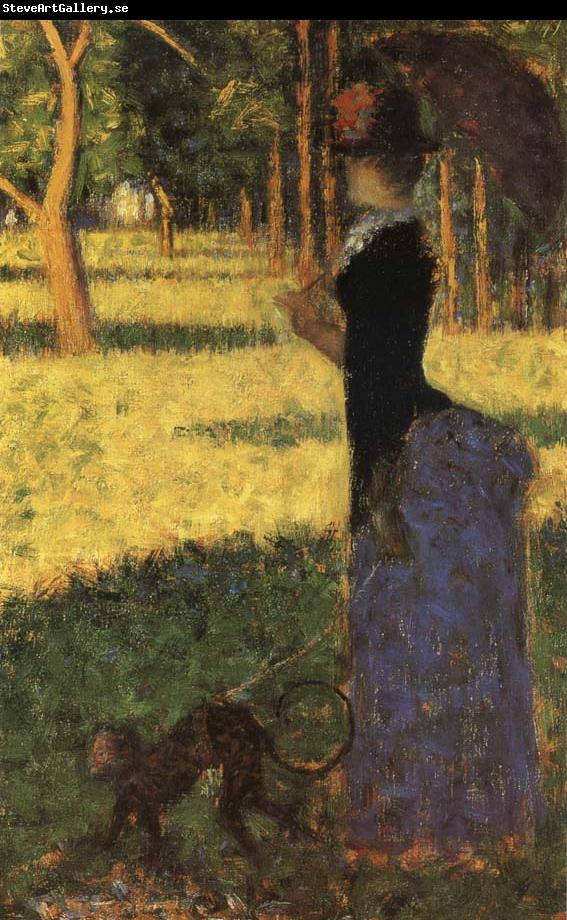 Georges Seurat Walk with the Monkey